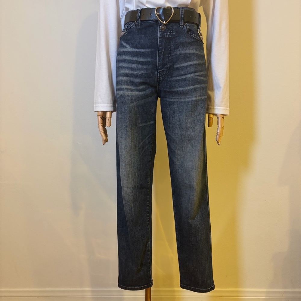 Diesel Dark Blue Distressed Jeans – Size 14 (Unisex Fit)